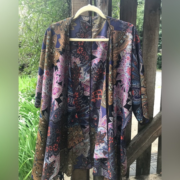 Psychedelic Floral Kimono (one size) - Picture 3 of 4